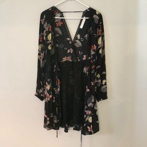 ASTR Boho Floral Wrap Dress